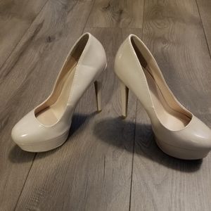 New Charlotte Russe Nude High Heels, Size 7